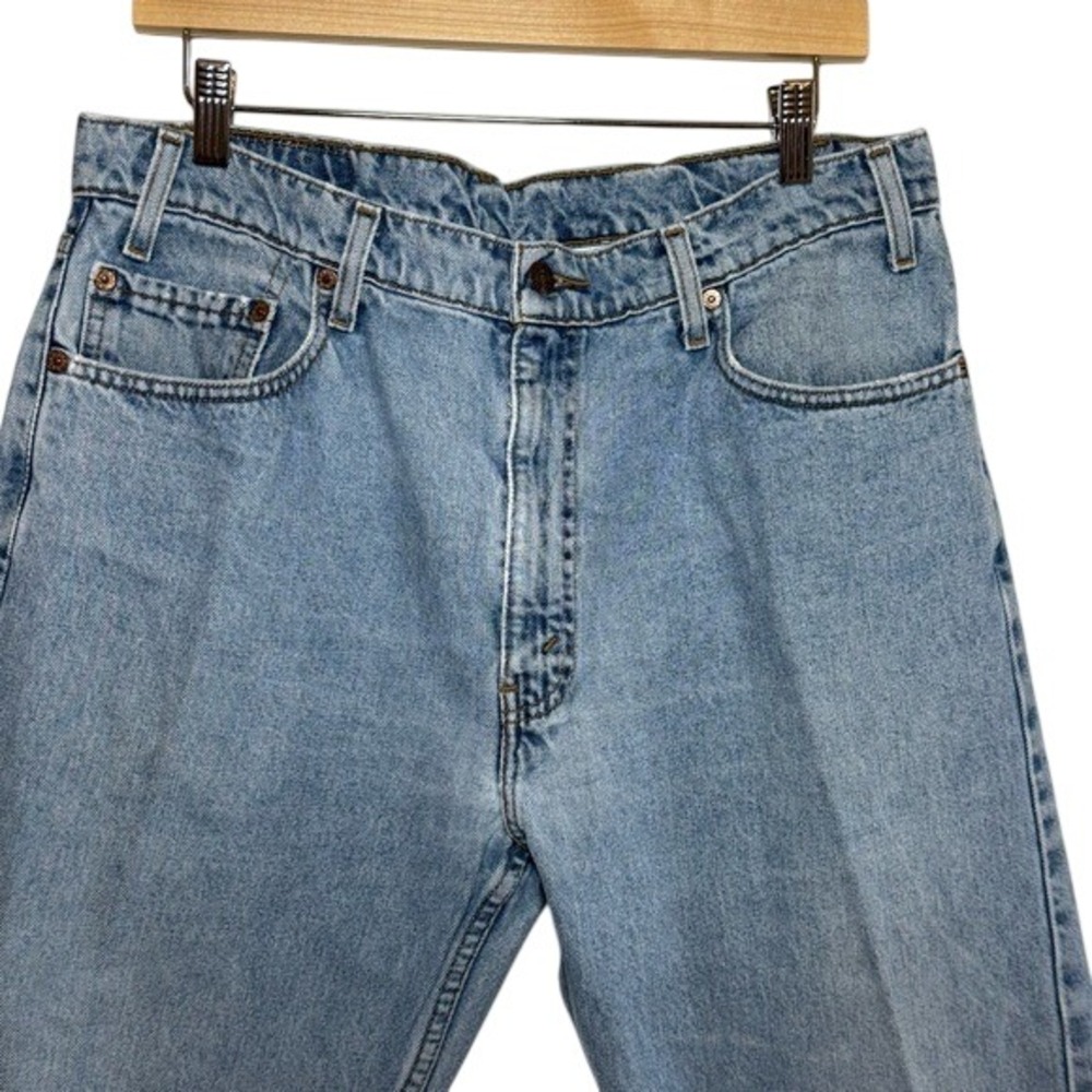 Levi's 505 Jeans Men's 36x32 Light Wash Straight Leg Classic Vintage Denim